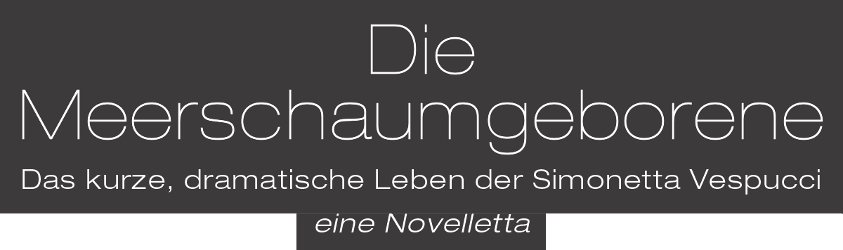 Die Meerschaumgeborene. Das kurze, dramatische Leben der Simonetta Vespucci. Eine Novelletta.